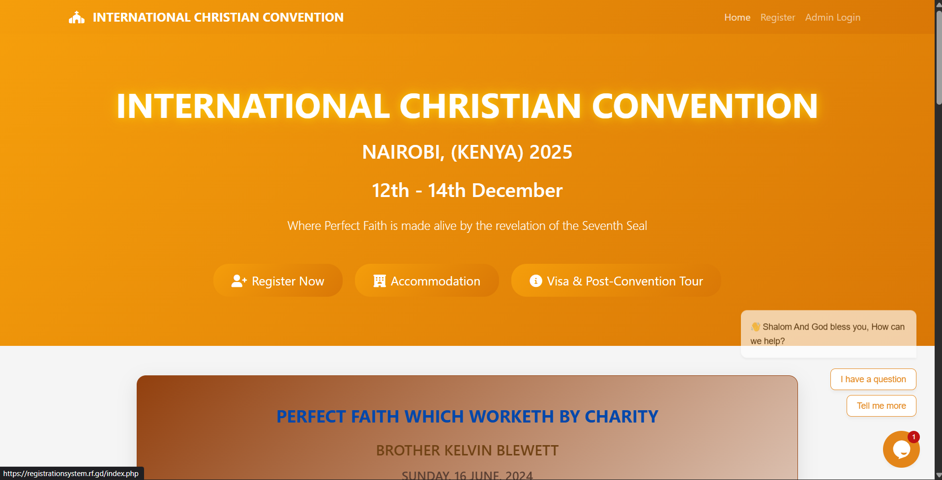 International Convention Registration & Management System